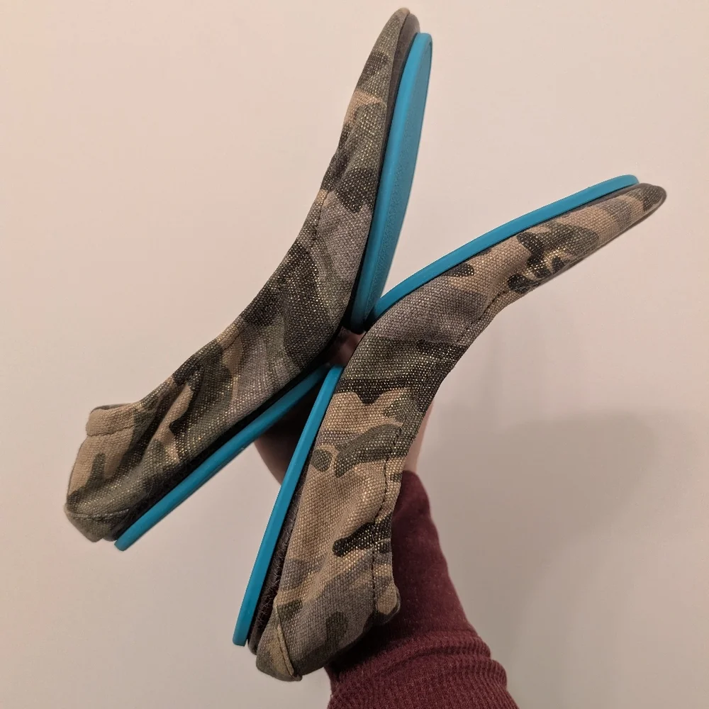 Tieks Camouflage Camo Canvas Ballet Flats Size 9 - Picture 10 of 10